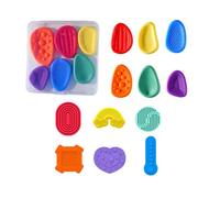 AYNKH 12PCS Stress Relief Toys, Finger-Toys, Tactile Sensory Toys for Autistic Children, Tangle Fidget Toy,Textured Soothing Stones, Anxiety Relief Toy for Children and Adults, Birthday Gifts