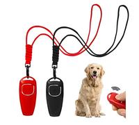 AYNKH 2 Pack Professional Dog Training Set, Combined Whistle and Clicker Ultrasonic Recall Obedience Training with Lanyard for Effective Barking Control Indoor Outdoor Pet Communication Tools