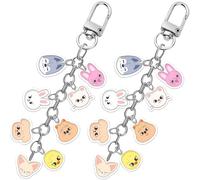 AYNKH 2 Pieces Pendant Keys,Stray Key Ring, Key Pendant Accessories for Backpack,for Fans, Party Supplies, Collection