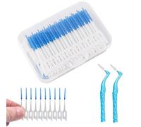 AYNKH 200 Pieces Silicone Interdental Brushes, Tooth Floss Picks Interdental Brush Flosser Sticks, Dual-Use Silicone Dental Brushes Floss Picks, Oral Tooth Clean Gap Brush with 2 Pcs Toothbrush