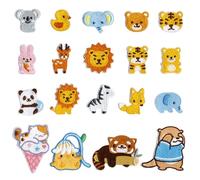 AYNKH 21Pcs Animal Embroidered Iron on Patches for Clothing, Cute Sew on Repair Patches, DIY Patches Stickers Assorted for Dress Backpacks Pants Jeans Hats