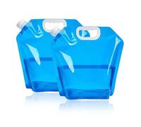 AYNKH 2Pcs Folding Water Container 5L 10L Collapsible Drinking Outdoor Water Bag for Camping Hiking BBQ Picnic