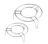 AYNKH 2PCS Round Steam Racks, Stainless Steel 5Inch 7Inch Multi-Purpose Cooking Roasting Cooling Rack for Air Fryer, Microwave Oven, Steamer, Pressure Cooker, Kitchen Accessories