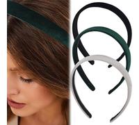 AYNKH 3 Pcs Velvet Wide Headbands, Velvet Touch Headbands, Korean Autumn and Winter, Suitable for All Kinds of Hairstyles, Suitable for Sports, Travel, Party, Daily Life