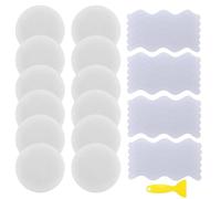 AYNKH 36Pcs Non Slip Safety Bath Stickers, Transparent Self Adhesive Strip and Round Shower Stickers with Scraper for Bathtub Flooring Stairs Slippery Surfaces