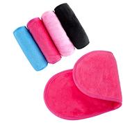 AYNKH 4 Pieces Reusable Makeup Remover Cloth, Large Microfiber Facial Cleaning Towel Washable Makeup Eraser Wipes for Sensitive Skin Waterproof Mascara