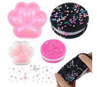 AYNKH 4PCS Soft Biscuits Squishies Toy, Pink Cat's Paw Toy,Taba Squishy, Biscuit Toys, Fufu Squishy, Stress Toys, Mental Health, Gifts for Kids, Teens and Adults