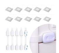 AYNKH 5 Child Safety Devices Cabinets and Drawers,5 Set(10) Adhesive Furniture Fixing Straps with Nylon Straps,Drawer Safety Locks for Doors,Cabinets,Refrigerators,Child,Pet and Baby Proof, Drill-Free