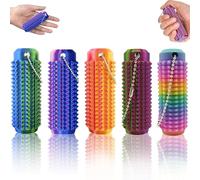 AYNKH 5 PCS Little Ouchies Pain Fidget Toys , 3D Printed Spiky Grippie Stim Keychain Sensory Toys for Adults & Teens, for Relaxation, Stress Relief & Focus