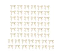 AYNKH 50Pcs Self Adhesive Strap Gift Bows, 2.5cm Ribbon Gift Bow Cute Accessories for Wrapping Presents Wine Glass Wedding Christmas Birthday Party Boxes Balloon Decoration