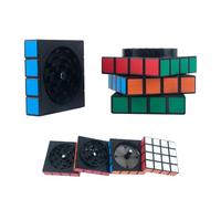 AYNKH 58mm Magic Cube Shape Grinder, 4 Layer Zinc Alloy Metal Grinders, Square, Rotatable, with Magnetic Top and Sifter, for Grinding Coffee, Herbs, Tobacco, Spices, etc