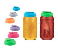 AYNKH 6 Pcs Silicone Soda Can Lids Reusable Can Covers for Drinks Cans, Spill-Proof Can Lids for Fizzy Drinks for Standard Size Cans Fizzy Drinks Soda Beer Energy Drink Juice Coke