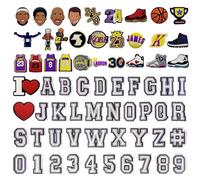 AYNKH 67 Pcs Basketball Charms for Croc,Number Letter Shoe Charms,PVC Charms Basketball for Croc,Alphabet ABC-Z Letter,Cartoon Charm,Charm for Kids Adults,for Bracelet Wristband Bag Shoes Decorations