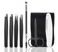 AYNKH 7 Piece Eyebrow Scissors Set,Stainless Steel,Hollywood Browzer,Eyebrow Razor,Unisex,Eyebrows Kit,Eyebrows Pluckers,Precision Plucking for Facial Hair,Chin, Fine Prickles and Ingrown Hair