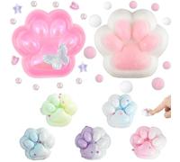 AYNKH 7PCS Cat Paw Squishy Toy,FuFu Taba Squishy,Cute Sensory Fidget Squeeze Toy for Anxiety Relief, Suitable for Children,Teenagers,Adults & Cats,Ideal for Party Favors & Office Desk Decor