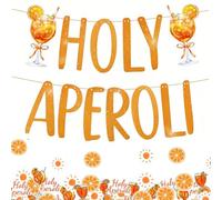 AYNKH Aperol Decoration Pack, Orange Garland Banner, Spritz Party Decorations, Ideal for Aperol Lovers’ Birthdays, Hen and Stag Parties, Summer Beach Parties, Carnivals and Christmas