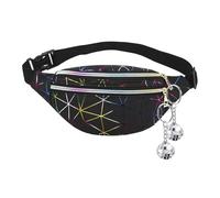 AYNKH Belt Bag Children's Girls Bum Bag Equipped with 2 Laser Ball Pendants Multiple Pockets Belt Bag for Outdoor Travel Hiking, Multicoloured, Modern