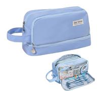 AYNKH Blue Large Pencil Case, Stationery Storage Bag, Zip Smooth Pencil Box, Durable Pencil Bag, Loved by Children, Stationery Storage Good Helper, The First Choice for The School Gift, Unisex
