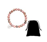 AYNKH Bracelets Small Foot Charms,Natural Stone Healing Crystal Bracelets,Warm Gifts for Mums To Be, Gifts for New Mums,Mother's Day,Daughter's Day Gifts,Zebra Bracelet Encouragement Quotes Card (red)