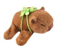 AYNKH Capybara Plush Toy Slap Wristband Snap Bracelet, Cute Capybara Design Carrying a Turtle Backpack, Cartoon Cuddly Stuffed Toy, Gifts for Girls Boys