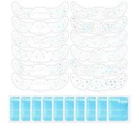 AYNKH Glitter Freckles Face Tattoo,12 PCS Multichrome Holographic Sparkle Face Glitter Speckles Patches,10PCS Wipes，Waterproof Temporary Tattoos,Festival Rave Makeup Accessories for Girls & Women