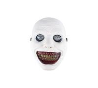 AYNKH Halloween Horror Evil Face Smile Mask, Skull Ghost Plastic Mask Scary Prop Costume Accessories for Teen Adult Halloween Cosplay Party