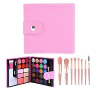 AYNKH Kids Makeup Set for Girls with 9 Brushes, 32 Colors Children's Pink Palette Toys, Non-Toxic Washable Cosmetics, Birthdays Party Stage Performance Christmas Halloween Beauty Set Princess Gift