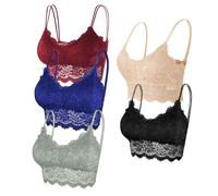 AYNKH Lace Bralette for Women, Padded Bra, Set 6 Pieces in One Set, Catering to Different Sizing Needs, Offering Comfort and Style, Perfect for Daily Wear or Special Occasions