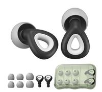 AYNKH Loop Earplugs, Silicone Soft Flexible Reusable Hearing Protection Noise Reduction Ear Plugs for Sleeping Snoring Concert Flights Work, 3 Pairs Replaceable Ear Tips in S/M/L and Clamshell Box