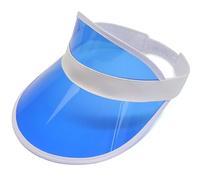 AYNKH Neon Sun Visor Hats Party Accessories Unisex Retro 80s Pub Golf Visor Fancy Dress for Women Men Beach Sports Carnival Bar Party (UK, Alpha, One Size, Blue)