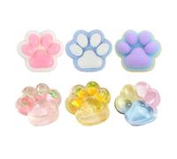 AYNKH Pack of 6 Taba Squishy Set, Multi Color Cat Paw Fufu Squishies, Anti Stress Soft Squeeze Toy for Kids Adults, Fantastic Gifts for Christmas Halloween Birthday Children's Day