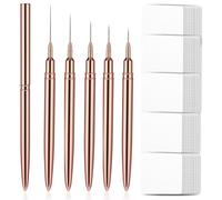 AYNKH Set of 5 Painting Nail Art Liner Brushes with Storage Box, Detail Pen for Fine Drawing Nail Dotting DIY Professional Use, 7mm/9mm/11mm/15mm/25mm