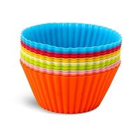 AYNKH Silicone Reusable Muffin Cases, 13 Pcs, BPA-Free, Dishwasher Safe, Non-Stick Cupcake Moulds for Baking Various Cakes, Housewarming, Birthday, Easter, Thanksgiving Gifts