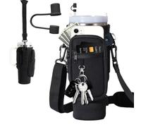 AYNKH Stanley Cup Bag for 40 oz, Stanley Cup Holder with Silicone Straw Cover, Water Bottle Carrier Bag with Shoulder Strap, Phone Pocket, Stanley Cup Accessories for Walking