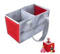 AYNKH Toy Bags Carrying Bag for Toniebox Starter Set and Accessories Felt Organizer Bag for Storage Travel Carry Case with Handle Can hold 30-40 Figurines (Red)