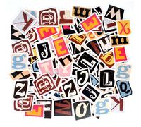 AYNKH Vintage Self Adhesive Letter Stickers - Mini Size Waterproof Vinyl for Travel Case, Sign, Mailboxes, Planners, DIY Scrapbook Decoration