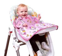 AYNKH Weaning Bib, Coverall Long Sleeves Waterproof Bib to Baby Highchair for Eating, Easy to Clean, Suitable for 6 Month to 3 Years Old