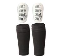 AYNKH White Letters Mini Shin Guards Football, with Leg Protection Socks, Football Shin Guards, Shockproof Anti-Collision Leg Protectors, for Football, Basketball, Outdoor Sports