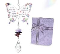 AYNKH Women's Friendship Gift, Butterfly Decorative Window Garden Sunshade, Sun Hand, Birthday, Mother, Best Friend Friendship Gift for My Special Friend, Christmas Anniversary Unique Crystal Pendant