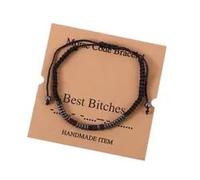 AYNN Inspirational Morse Code Wood Hematite Bead Woven Braded Rope Bracelet with Card for Men Women Unisex, Medium, Large, X-Large, Cotton, Wood, Hematite, wood