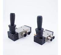AYNRJKKX 5/2 Way Pneumatic Hand Valve 4H210-08 4H310-10 4H410-15 Air Fittings 4mm/6mm/8mm/10mm Flow Control Manual Valve 1Pcs(4H310-10,With 6mm fittings)