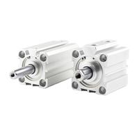 AYNRJKKX Compact Small Air Pneumatic Cylinder 20/25/32mm Bore Double Acting 10/15/20/25/30/35/40/50mm Stroke Thin Cylinders 1Pcs(Stroke 10mm,SDAD32 (Bore 32mm))