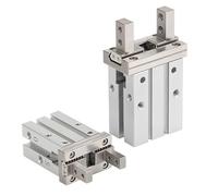 AYNRJKKX MHZ2 10D 16D 20D 25D 32D 40D Double Acting Air Gripper Pneumatic Finger Cylinder Aluminium Clamps Bore 10-40mm Grab 1Pcs(MHL2-10D)