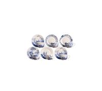 Aynsley China Archive Blue Teacups & Saucers Set of 6 Aynsley China Multicolor