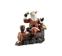 Aynsley China Santa on Train Figure, Stone, Red