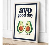 Ayo Good Day Typography Canvas Wall Art Print 30x20 Inch (76 x 51 cm)