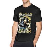 Ayobox Halestorm Shirt Men Casual Handsome Novelty Short Sleeve Cotton Tee Tops Black(Large)
