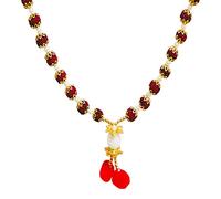 Ayodhya Bhakti Rudraksha Moti Haar Necklace for MURTI !! Mala Garland For God Idols !! HAR for DIETY !! Ganpati Kanthi !! Ganpati Mala !! Mala for Photo Frame !! Kanthi Har !! Deity Ornament