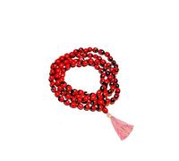 AyodhyaShri™ Original Rare Red Gunja Mala, lal Rakt Chirmi Gunja Ratti Seed for Lakshmi Mahakali Saraswati puja Pia Seeds Mala,Red Chirmi Gunja Mala Necklace(Paqck of (1)