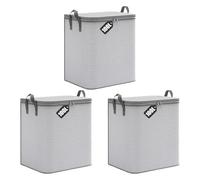 Ayoface Clothes Storage Bag 3 Pack, 100L Storage Bags with Lids, Foldable Laundry Storage Boxs Organiser for Storing Bedding with Carry Handles
